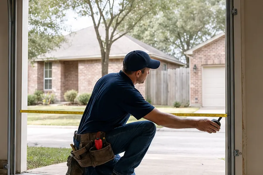 Professional garage door track repair service in Baytown TX